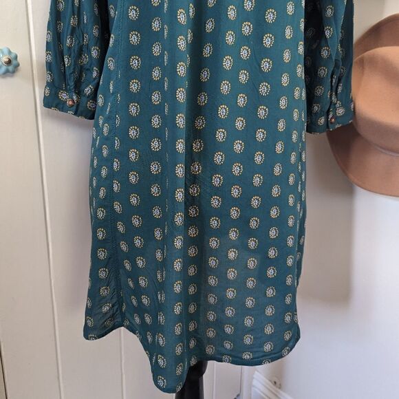 Maeve Buttondown Tunic Top XS Prairiecore Preppy Academia Lagenlook Boho Playful - Picture 11 of 15